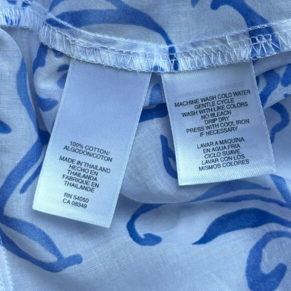 Jones NY - 100% Cotton Floral Feminine Button Up Blouse (Size: M) - Picture 5 of 5